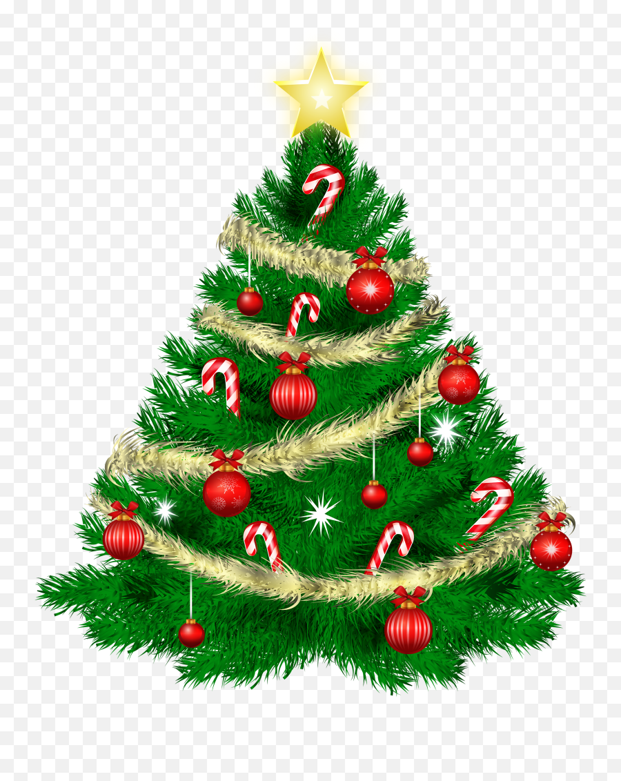 Clipart Transparent Christmas Tree - Green Christmas Tree Png Hd Emoji,Christmas Tree Clipart