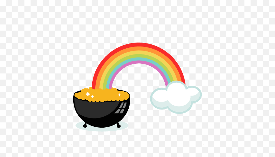 Pot Of Gold - St Patricks Day Clipart Rainbow Hd Png Pot Of Gold With Rainbow Emoji,St Patricks Day Clipart