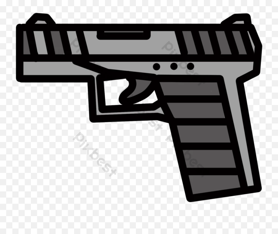 Cartoon Black Portable Pistol Png Images Psd Free Download - Weapons Emoji,Cartoon Gun Png