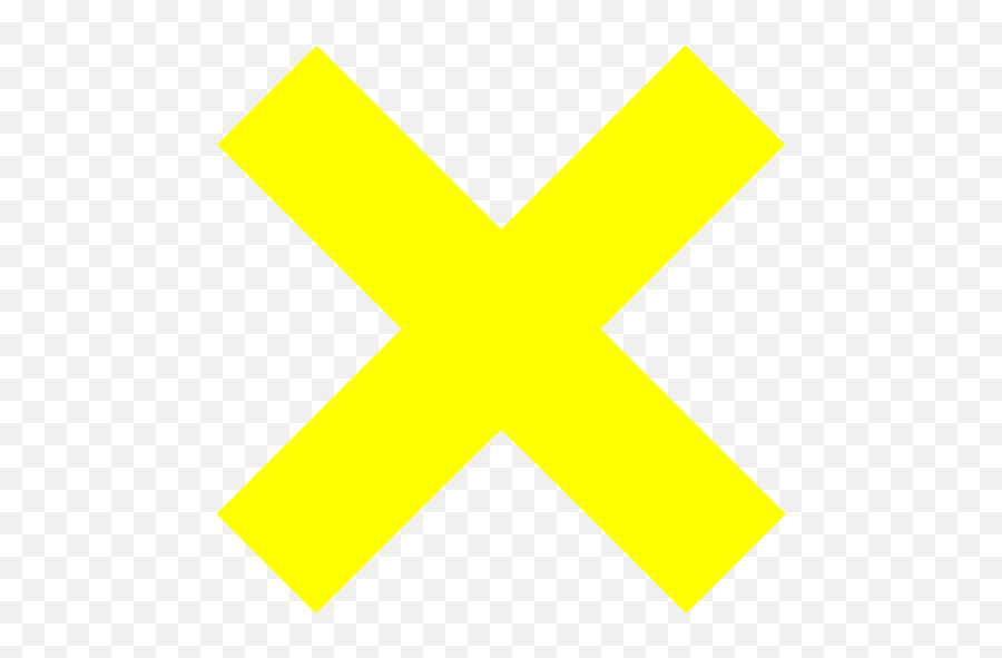 Yellow X Mark Icon - Free Yellow X Mark Icons Gryllefjord Emoji,X Clipart