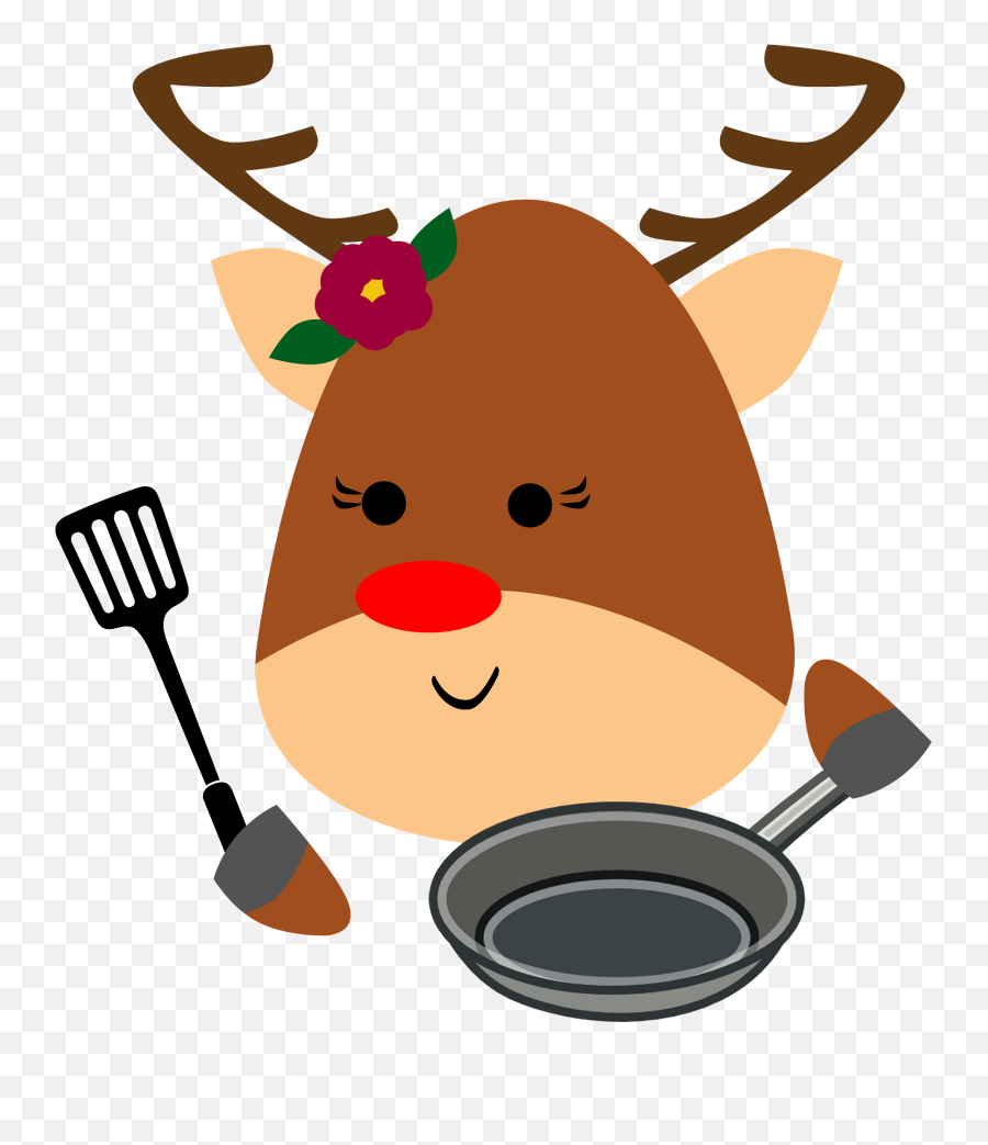 Cooking Reindeer Clipart Free Download Transparent Png Emoji,Reindeer Clipart Free