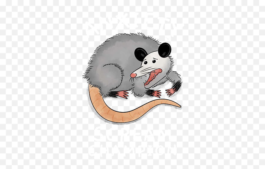 Possum Anxiety Scream Champion Portable Battery Charger Emoji,Possum Clipart
