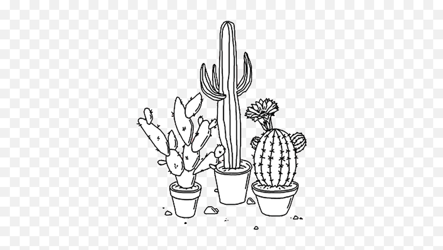 Cactus Png Image With Transparent - Black And White Aesthetic Succulent Emoji,Cactus Png