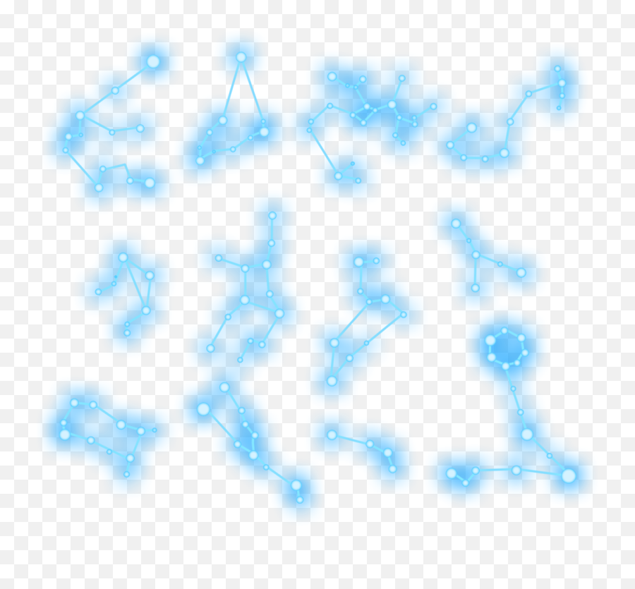 Constellations Space Sky Blue Neon Sticker By Amanda Emoji,Transparent Constellations