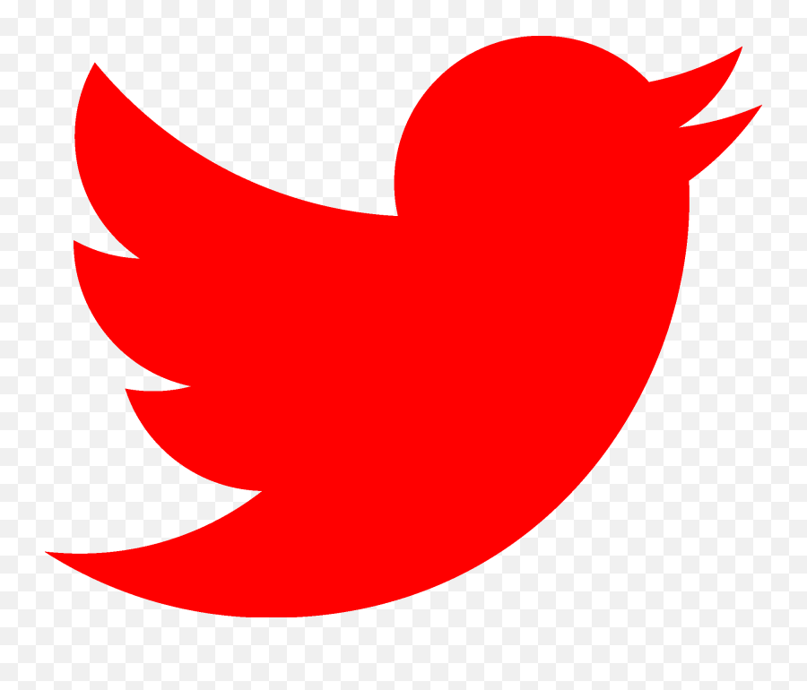 Red Twitter Icon - Twitter Logo Png Transparent Emoji,Twitter Logo