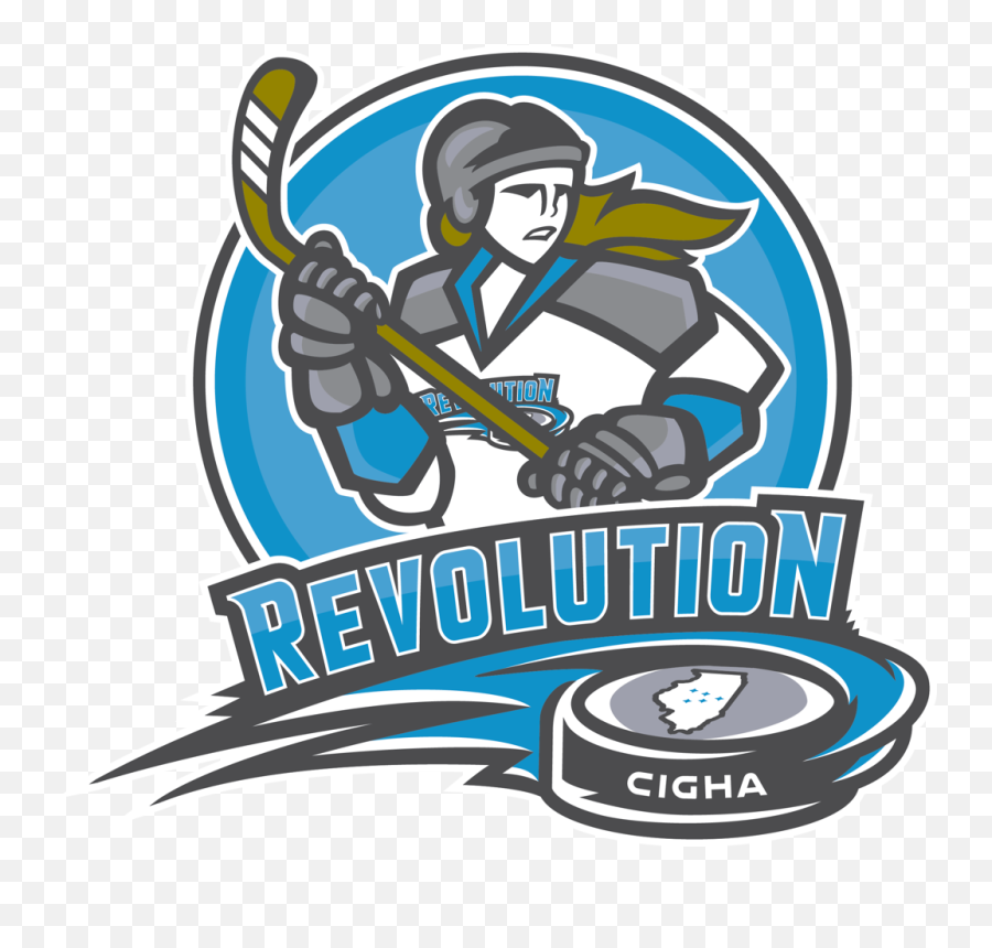 Revolution Logo With Girl - Ice Hockey Equipment Emoji,Girl Logo