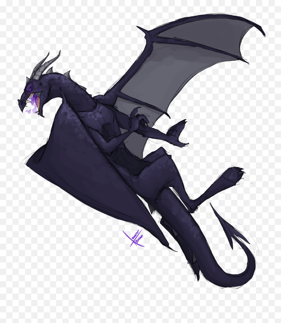 Minecraft Ender Dragon Png Clipart - Sexy Ender Dragon Emoji,Ender Dragon Png
