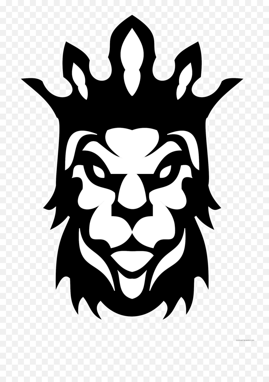 Tribal Png - Lion Head Design Black And White Emoji,Lion King Clipart Black And White