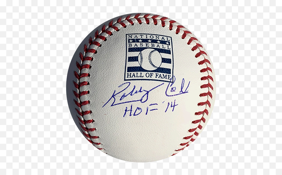 Bobby Cox Autographed Hall Of Fame Logo Official Major League Baseball Jsa Hof Inscription - Baseball Hall Of Fame Emoji,Major League Baseball Logo