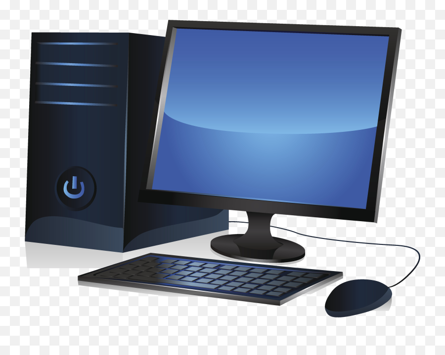 Pc Clipart Desktop Icon Pc Desktop - Power Supply Conditioning Dcs Emoji,Computer Clipart