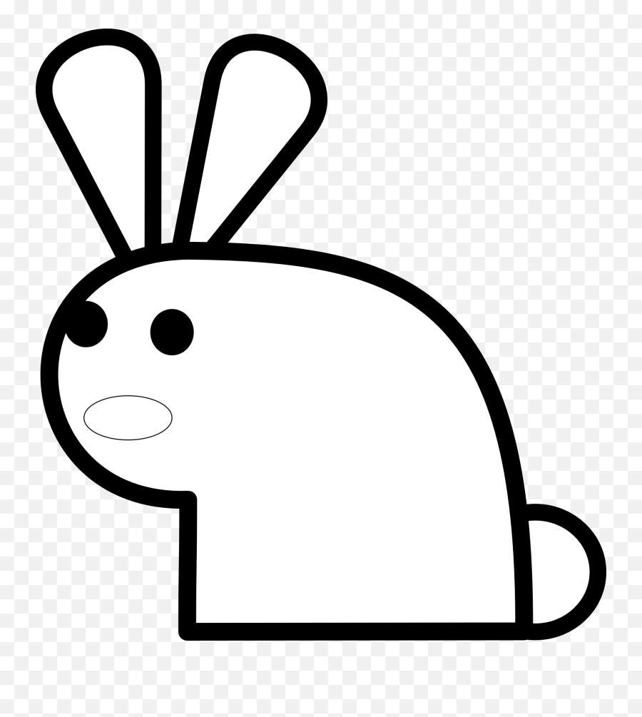 Rabbit Black And White Drawing - Black And White Rabbit Clipart Emoji,Bunny Clipart Black And White