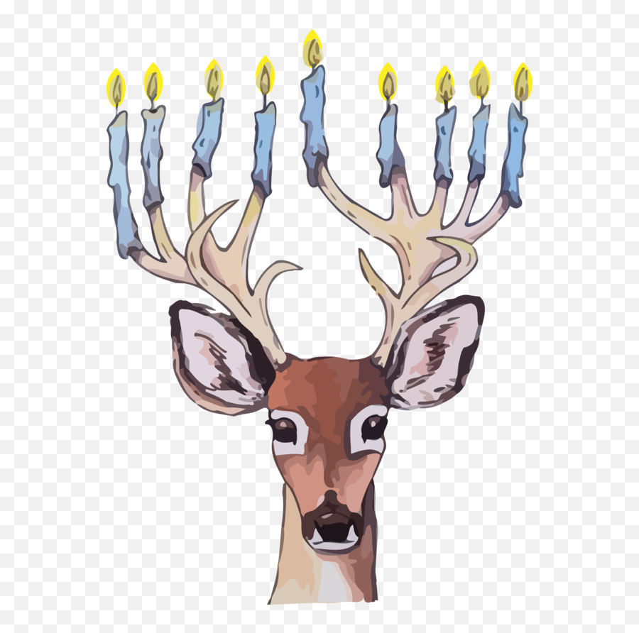 Download Hanukkah Antler Reindeer Deer - Hanukkah Antlers Emoji,Reindeer Antlers Png