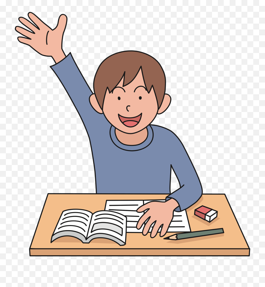Raised Hand Student Clipart - Raise Hand Clipart Emoji,Raised Hand Clipart