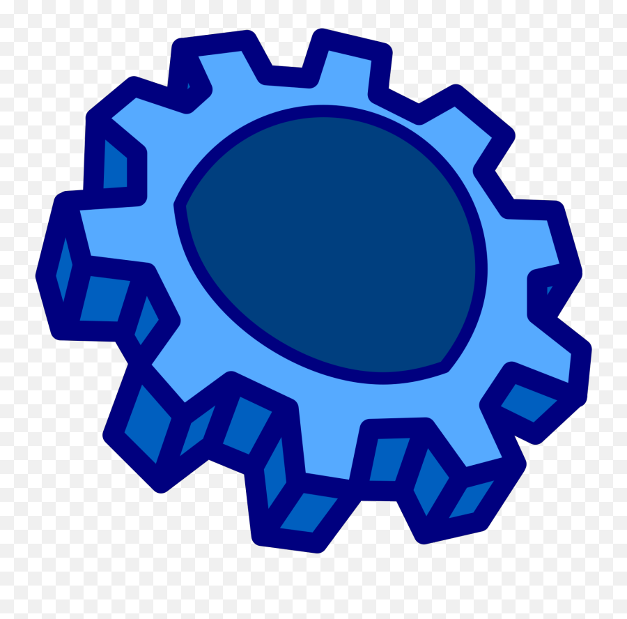 Blue Cog Svg Vector Blue Cog Clip Art - Svg Clipart Emoji,Cog Clipart