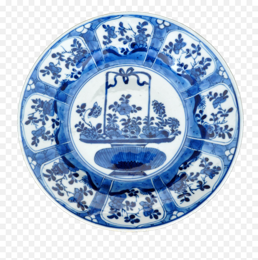 Chinese Blue And White Porcelain Plate - China Plates Png Emoji,White Plate Png