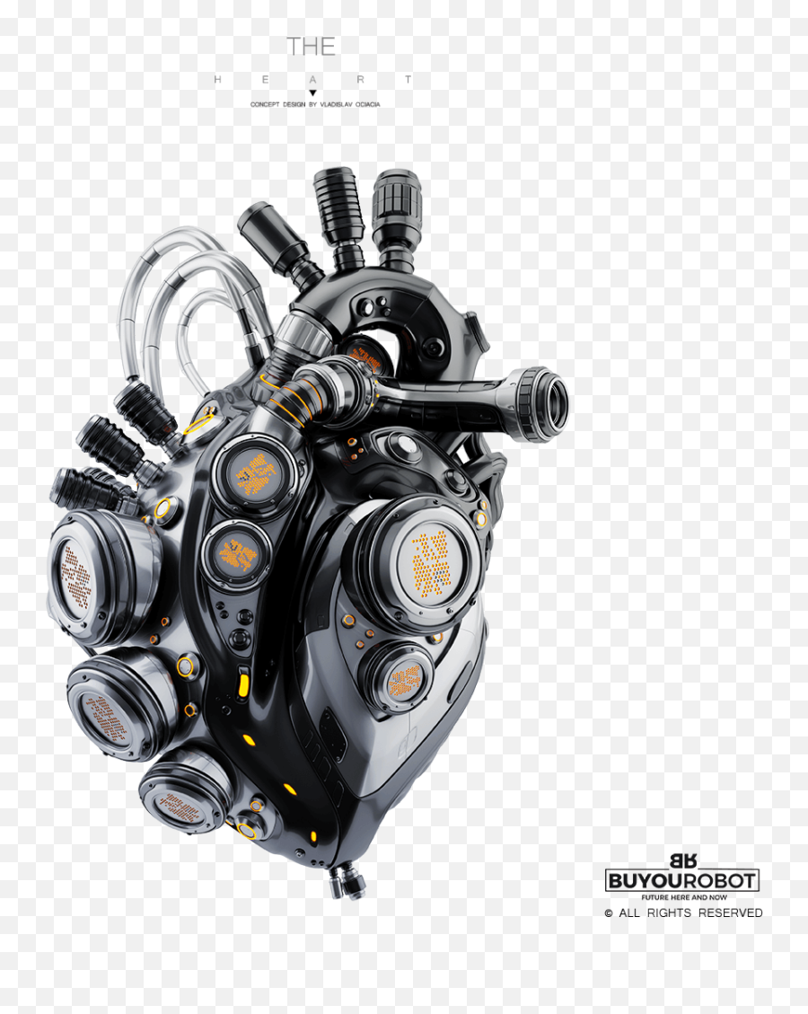 Robotic Heart 3d Model Ii U2022 Buyourobot - Robotic Heart Emoji,3d Heart Png