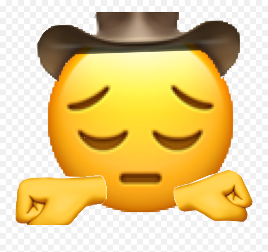Sad Emoji Custom Sticker - Transparent Sad Cowboy Emoji,Sad Cowboy Emoji Transparent