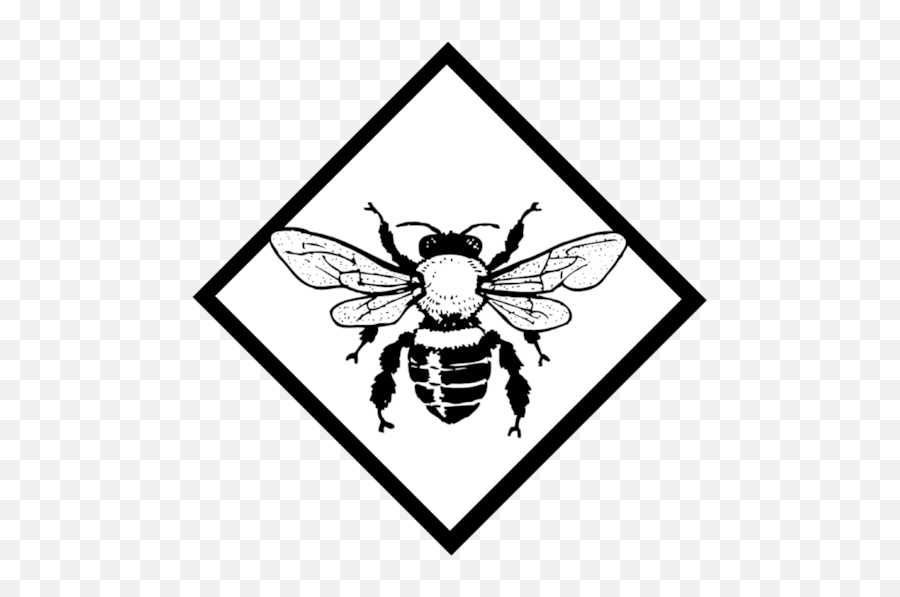 Download Hd Bee Logo - Bee Black And White Clipart Kind With A Bee Emoji,Bee Clipart Black And White