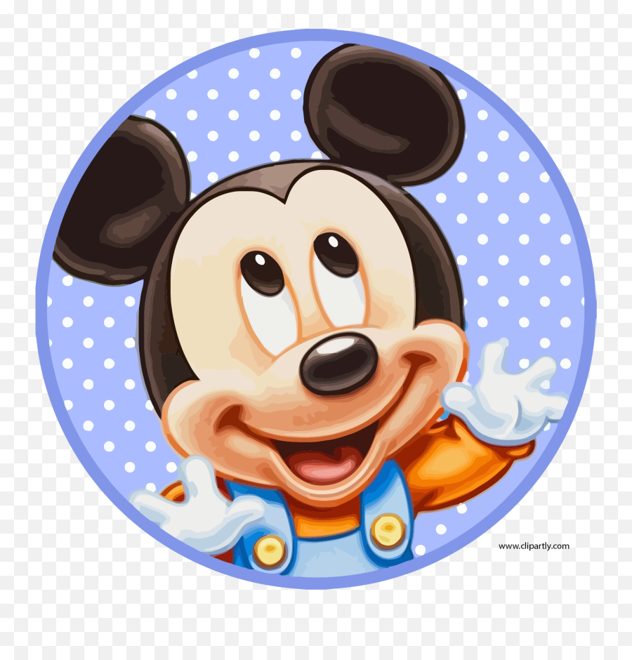 Pale Blue Mickey Clipart Png - Mickey Mouse 1st Happy Birthday Emoji,Mickey Clipart