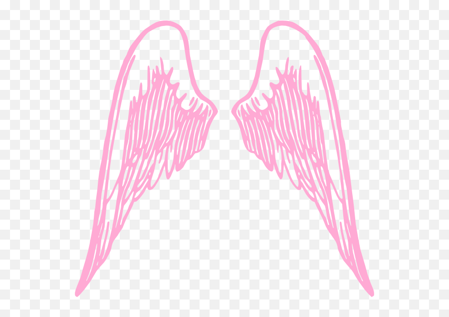 Pink Angel Wings Clip Art Transparent - Transparent Pink Angel Wings Png Emoji,Pink Png