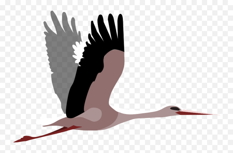 Openclipart - Flying Stork Logo Png Emoji,Stork Clipart