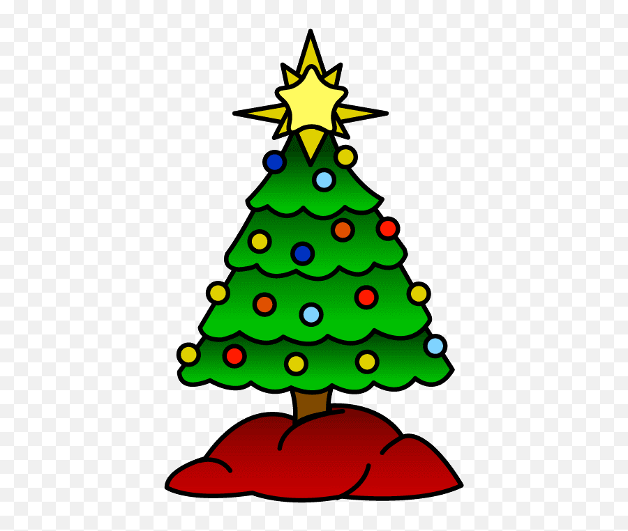 Download Christmas Tree - Christmas Tree With Angel Clipart Clipart Christmas Tree Small Emoji,Grinch Clipart