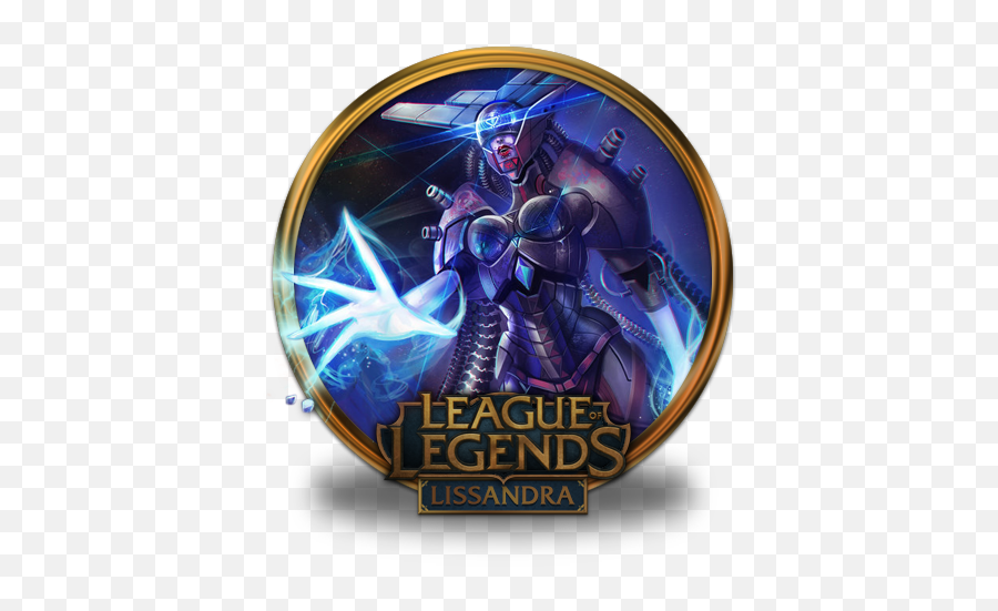 Lissandra Space Cyborg Icon League Of Legends Gold Border - League Of Legends Icon Tristana Emoji,Cyborg Png