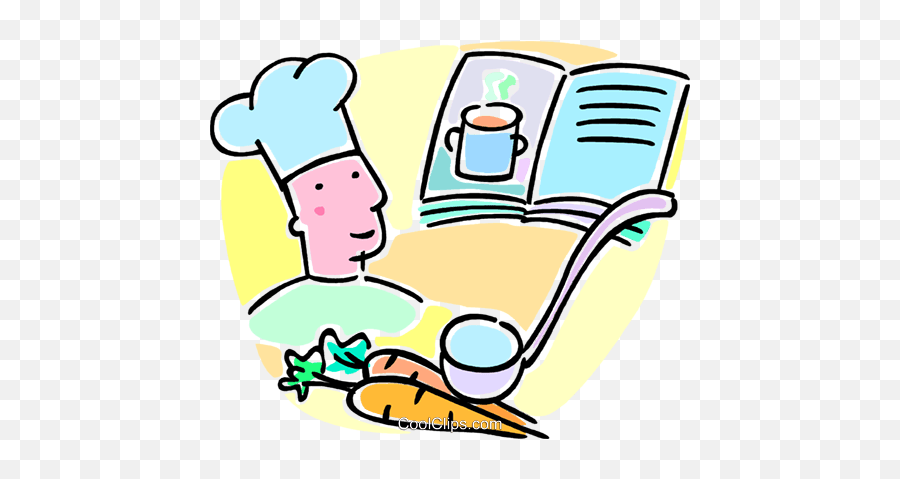 Chef And A Cookbook Royalty Free Vector - Livro De Receitas Vetor Emoji,Cookbook Clipart