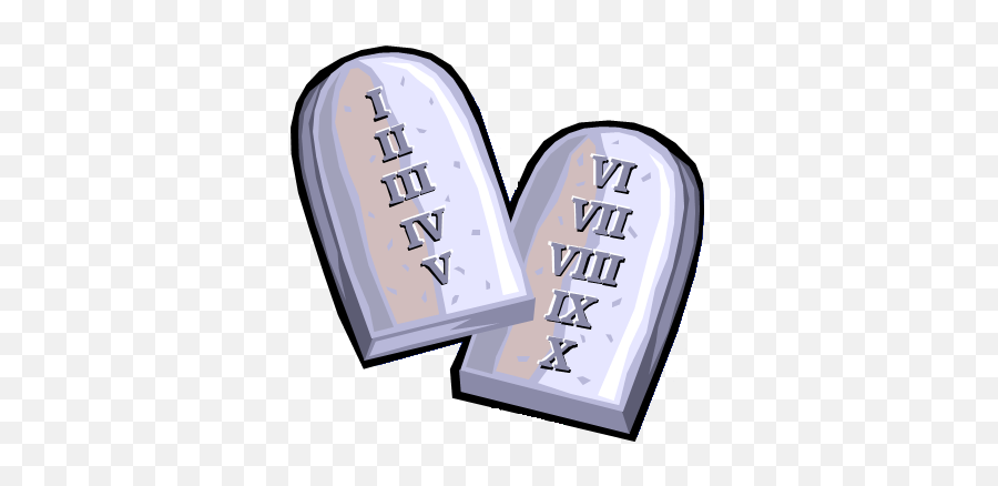 Ten Commandments - Transparent Ten Commandments Clipart Emoji,10 Commandments Clipart