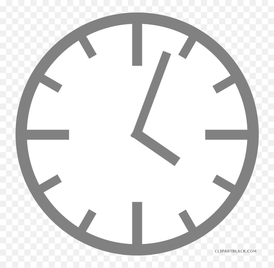 Graphic Library Black And White Clipart - Simple Clock Clipart Black And White Emoji,Clock Black And White Clipart