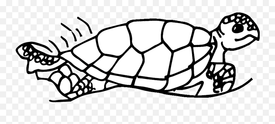 Sea Turtle Clipart 3 - Turtle Life Cycle Black White Emoji,Turtle Clipart