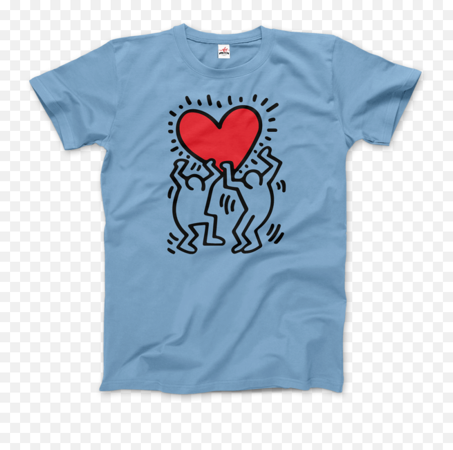 Keith Haring Men Holding Heart Icon Street Art T - Shirt Ebay Emoji,Heart Icon Transparent
