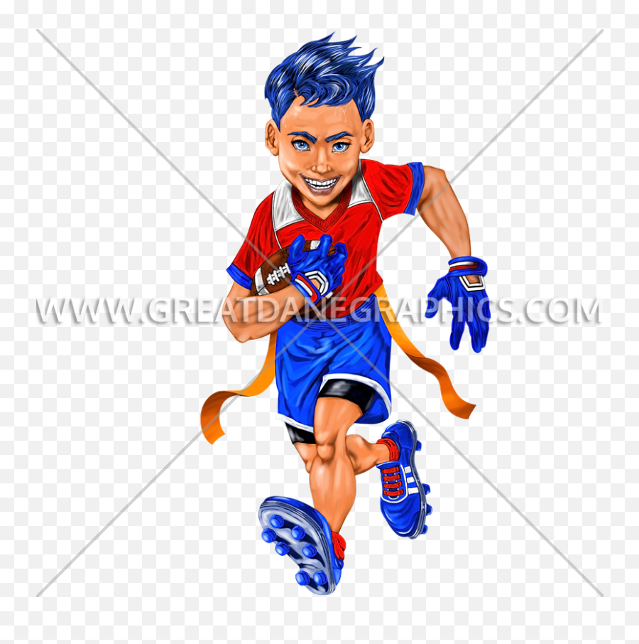 Flag Football Boy Production Ready Artwork For T - Shirt Emoji,Flag Football Png