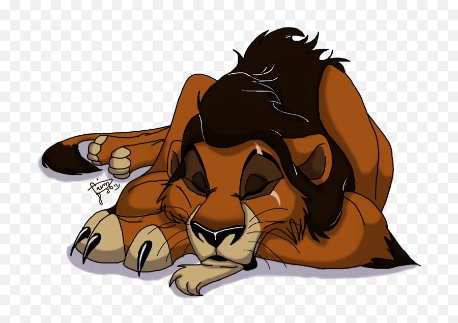 Download Hd The Lion King Scar Png Picture - Scar Lion King Scar Lion King Sleeping Emoji,Scar Png