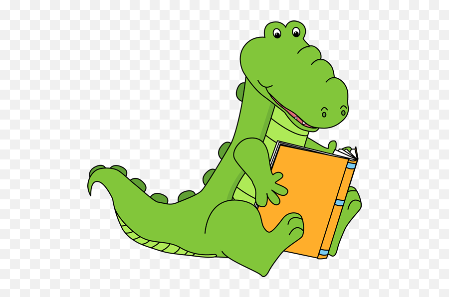 Alligator Reading A Book - My Cute Graphics Free Clip Art Alligator Reading Clipart Emoji,Book Clipart