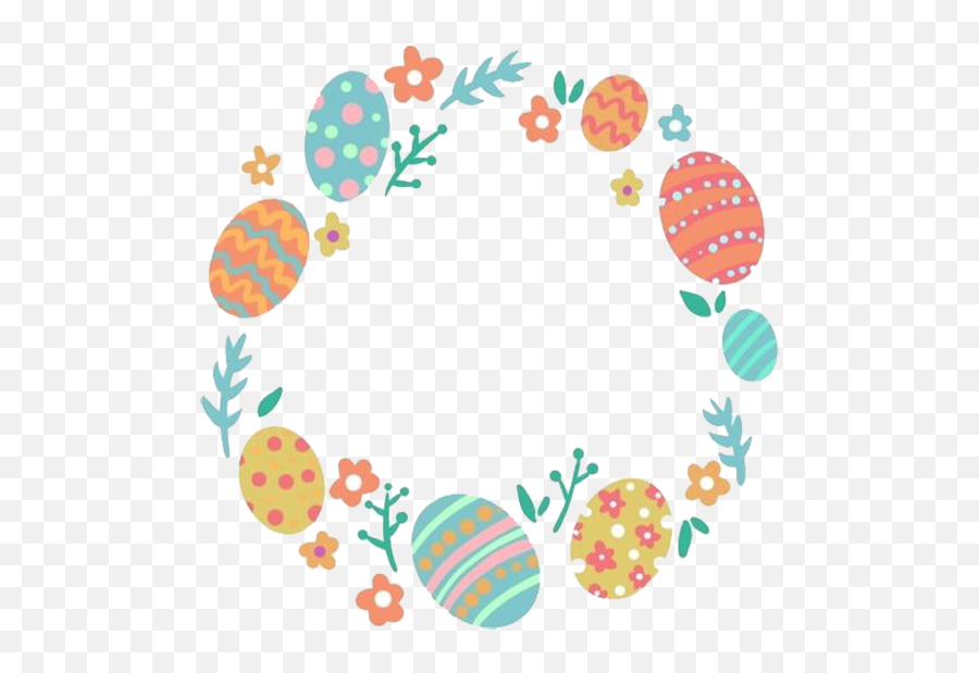 Easter Eggs Border Png Pic Png Mart - Transparent Easter Border Png Emoji,Easter Eggs Png