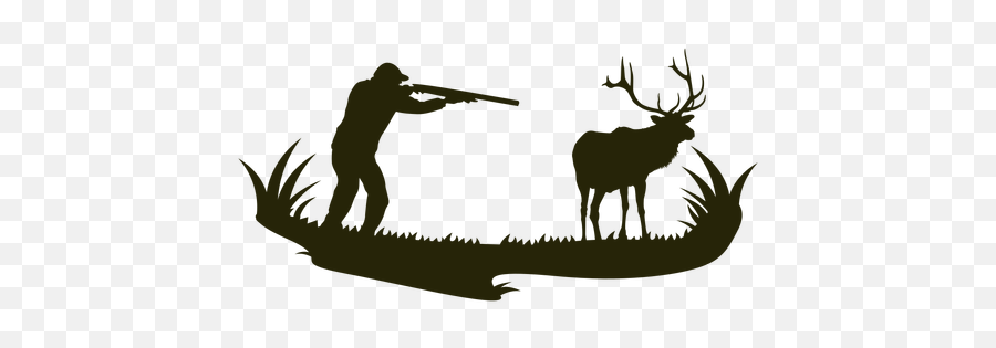 Hunting Deer Man Silhouette - Transparent Png U0026 Svg Vector File Silueta De Hombre Cazando Emoji,Man Silhouette Png