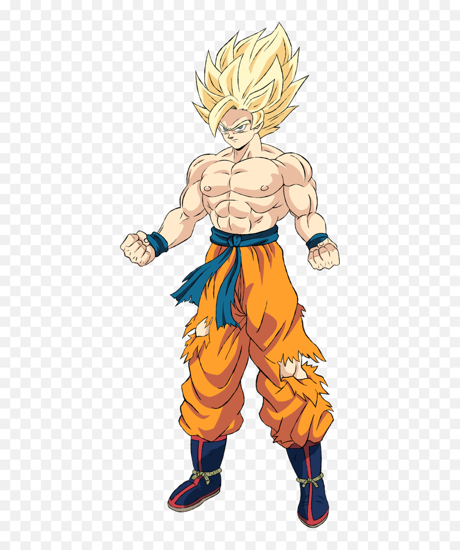 Full Super Saiyan Spikey - Goku False Super Saiyan Emoji,Super Saiyan Hair Png