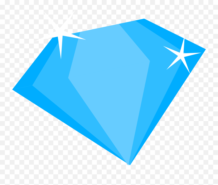 Download Hd Brilliant Blue Diamond Png Image - Diamond Blue Diamond Cartoon Png Emoji,Diamonds Transparent Background