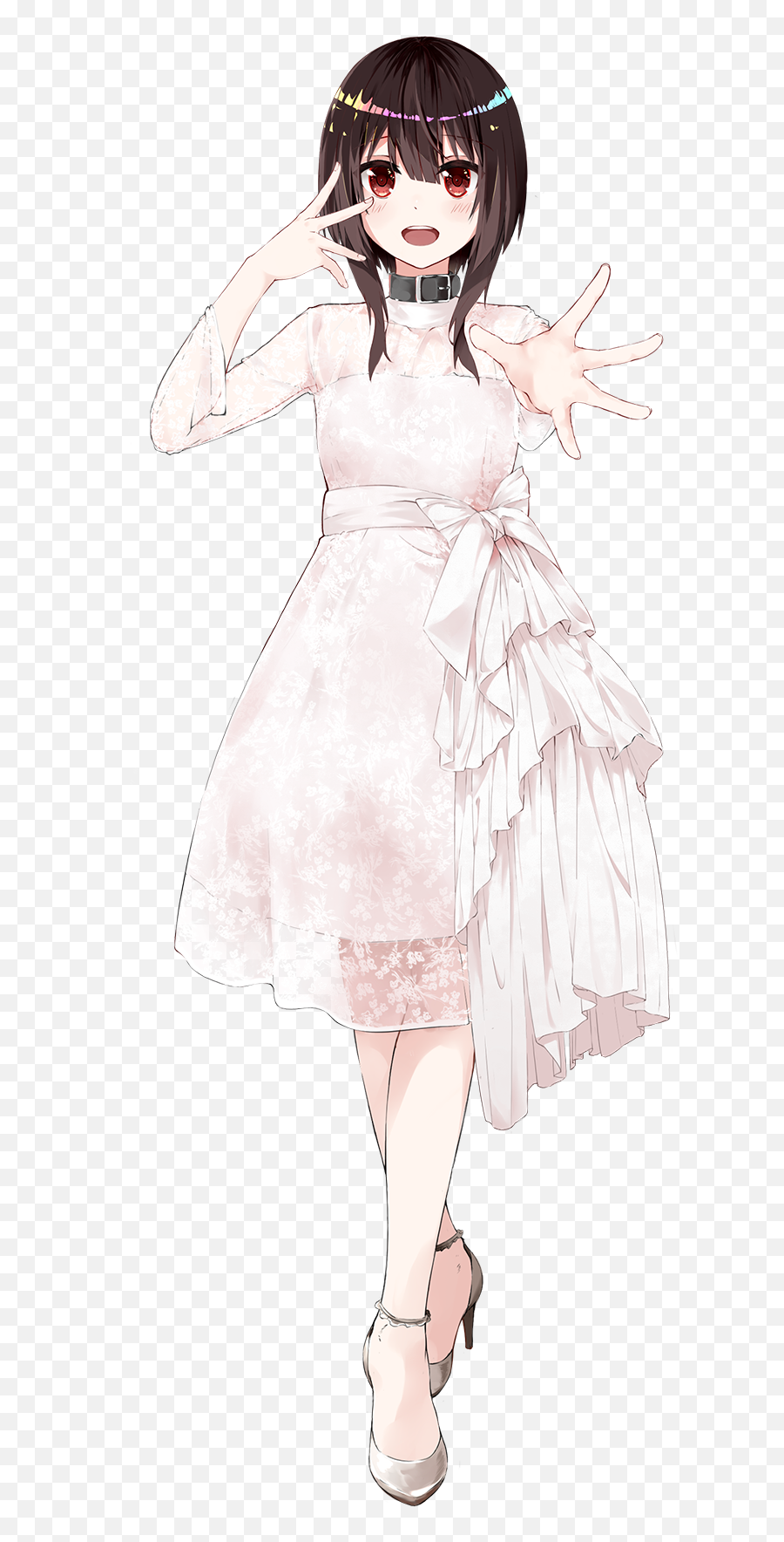 Megumin - Megumin Wedding Dress Emoji,Konosuba Logo