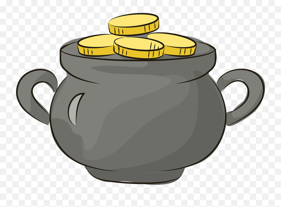 Pot With Gold Clipart - Serveware Emoji,Pot Of Gold Png