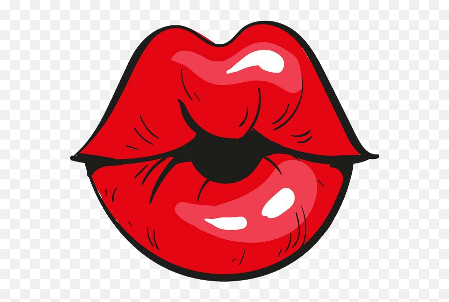 Red Lips Clipart Transparent 2 - Heart Kiss Emoji,Red Lips Clipart