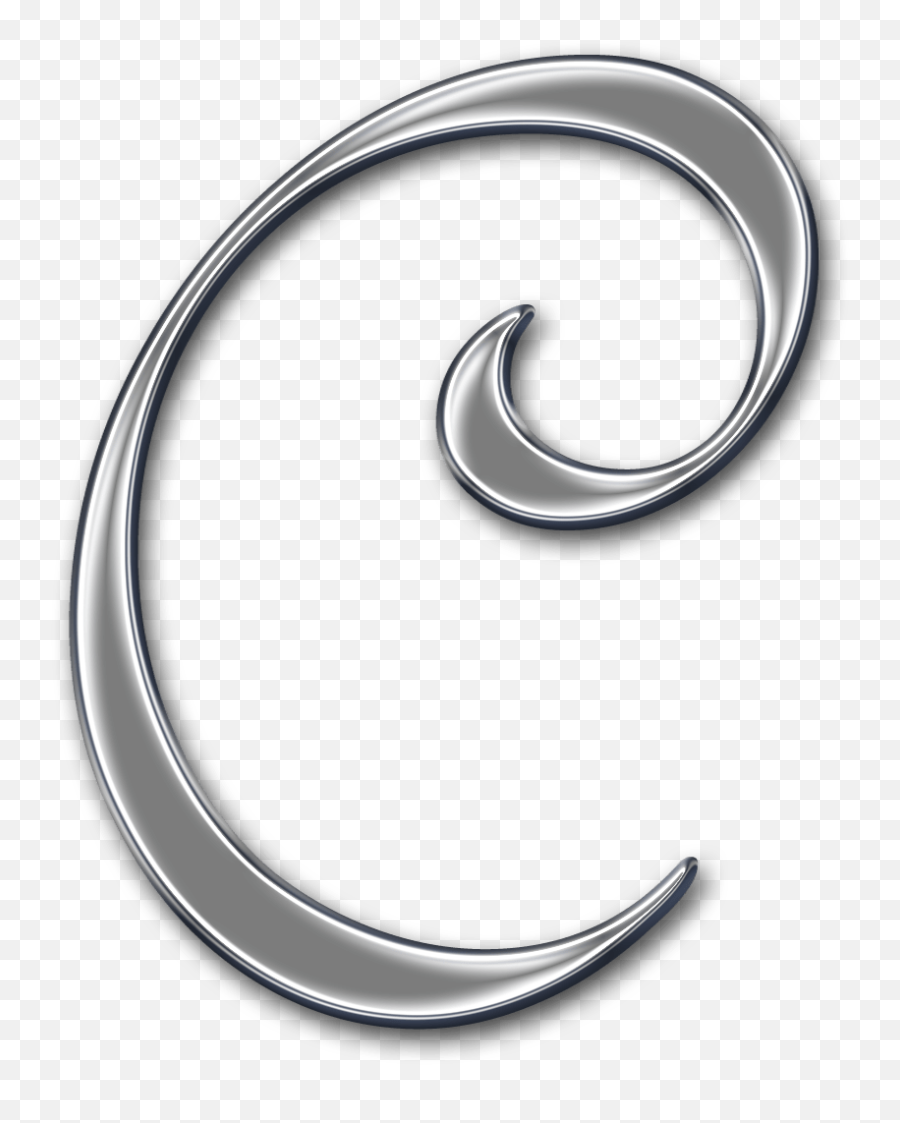Fancy Letter C Png Clipart - C Letter Png Silver Emoji,C Clipart