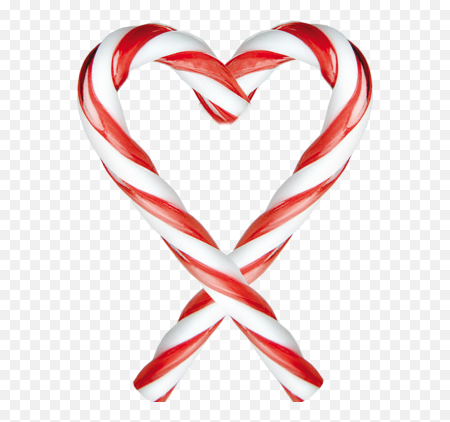 Candy Cane Heart - Transparent Background Candy Cane Heart Clipart Emoji,Candy Heart Clipart