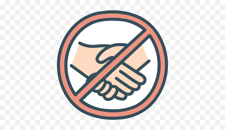 Hand Handshake No Shake Touch Icon - Anti Bacterial Icon Png Emoji,Handshake Png