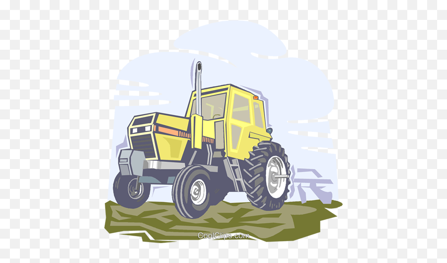 Farm Tractor Royalty Free Vector Clip Art Illustration - Commercial Vehicle Emoji,Tractor Clipart