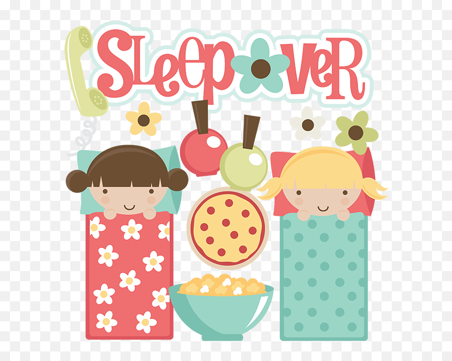 Sleepover Pajama Party Pictures Clip Art - Wikiclipart Girls Sleepover Clipart Emoji,Party Clipart