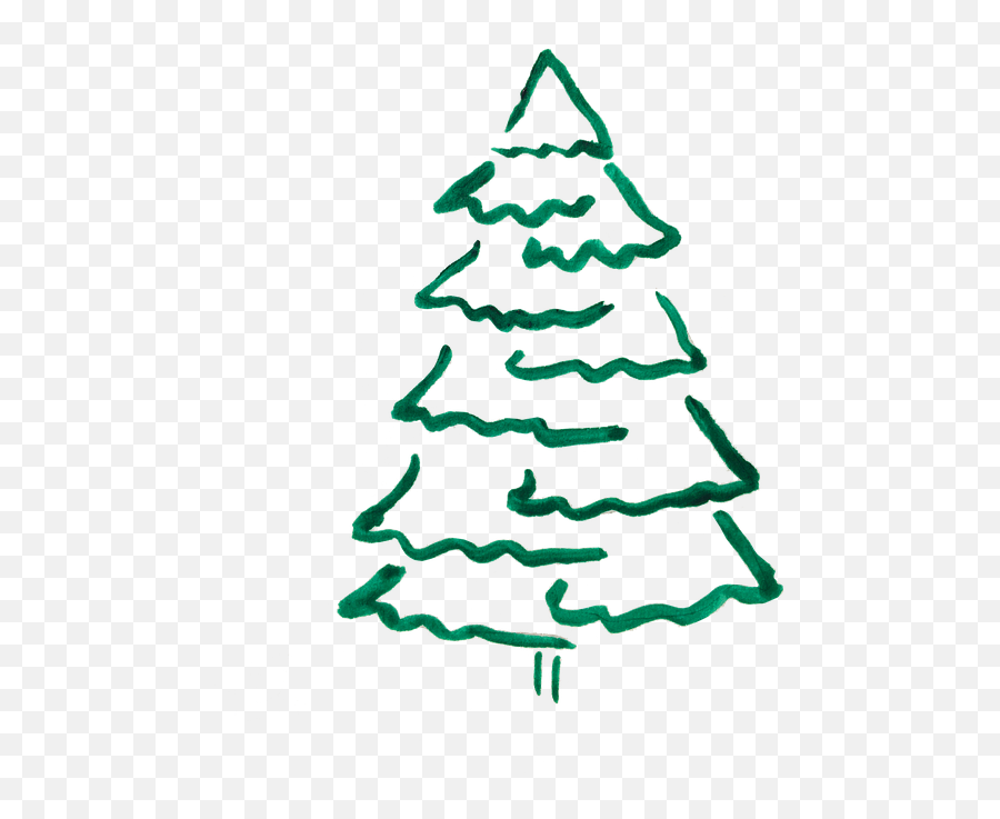 Watercolor Christmas Tree Png Clipart - New Year Tree Emoji,Watercolor Tree Png