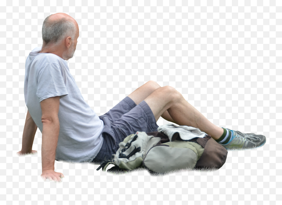 Person Sitting On Grass Png Png Download Transparent Png - People Sitting On Grass Png Emoji,People Looking Png