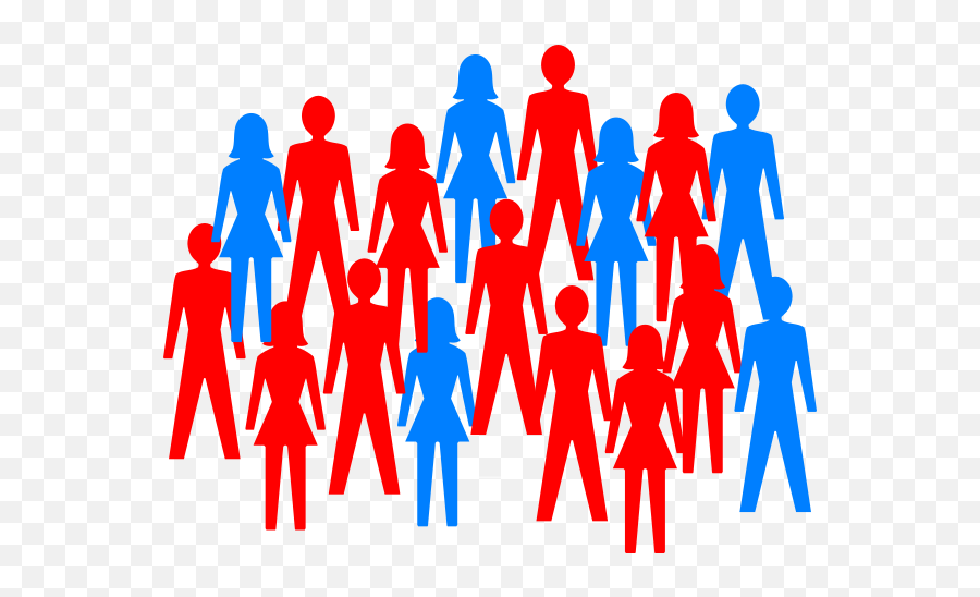 Sample2 More Women Than Men Clip Art At Clkercom - Vector Man And Woman Group Clipart Emoji,Population Clipart